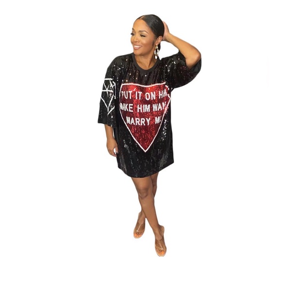 Sequin Dress with Red Heart Design
๐REAL REVIEWS๐
YES๐๐๐๐๐I will marry you๐๐๐๐๐ - Picture 2 of 3